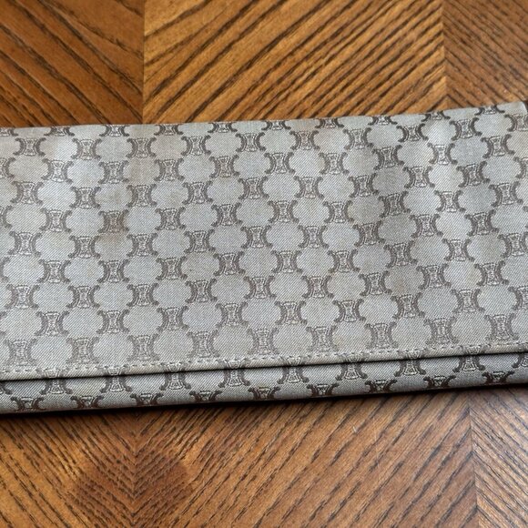 Authentic Celine Vintage Macadam Wallet Beige/Brown - Picture 1 of 8